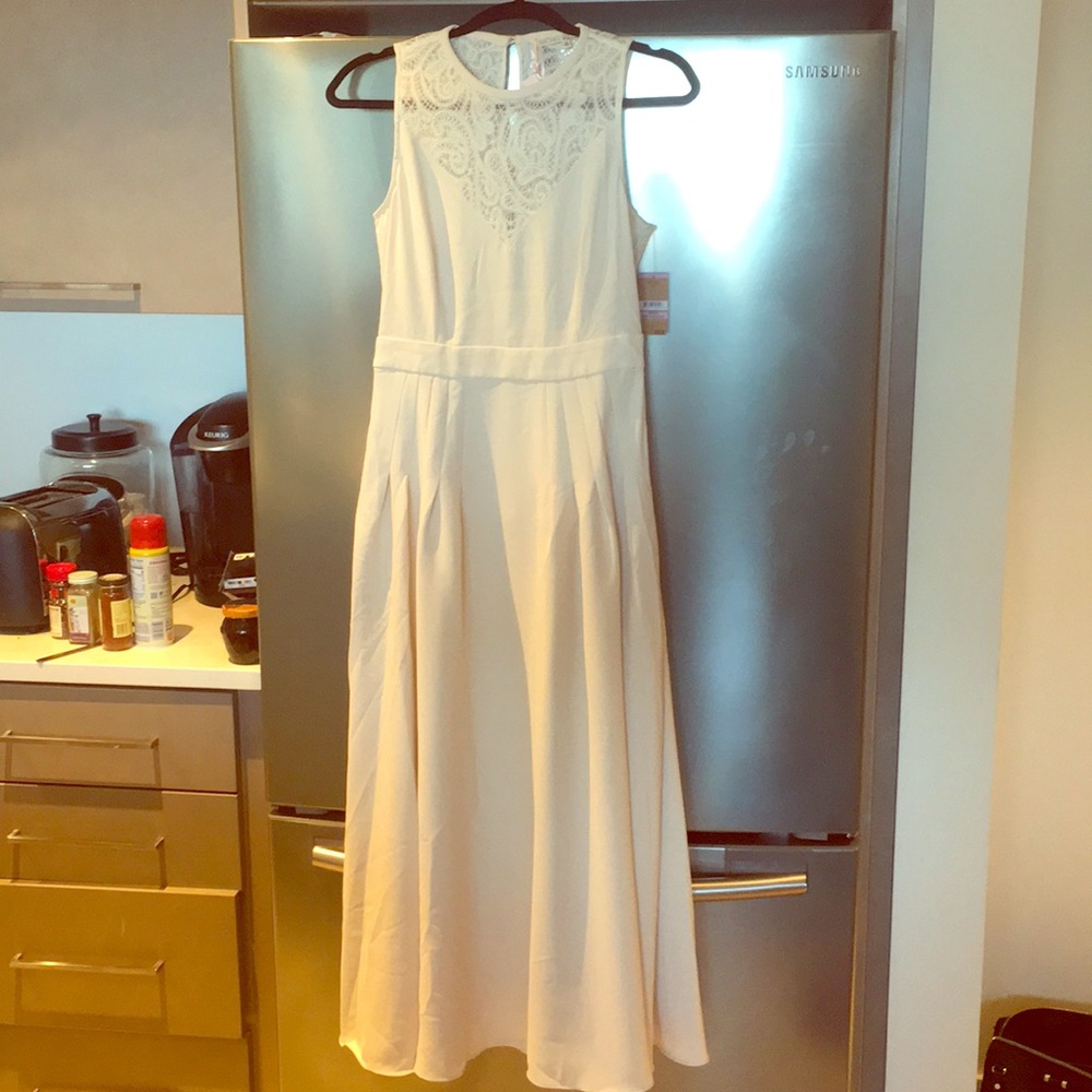 NWT Rachel Roy Cream Lace Midi Dress